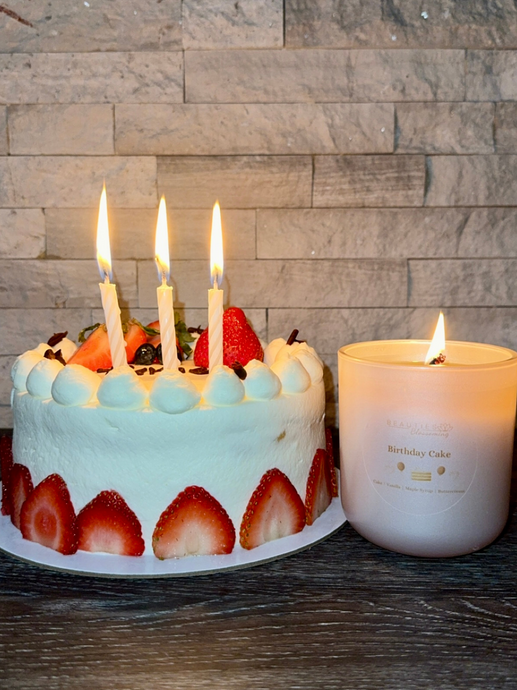 Birthday Cake Soy Candle with Cotton Wick